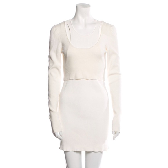 Mija Ribbed Mini Dress by GAUGE81 white size small long sleeve - Picture 13 of 16